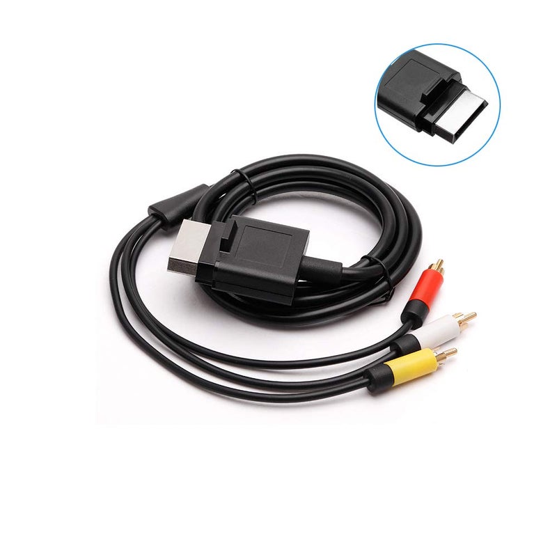 CHILDMORY 1.8M Audio Video AV RCA Video Composite Cable Cord for Xbox 360 Slim - Image 2